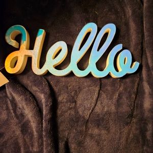 Hello sign decor